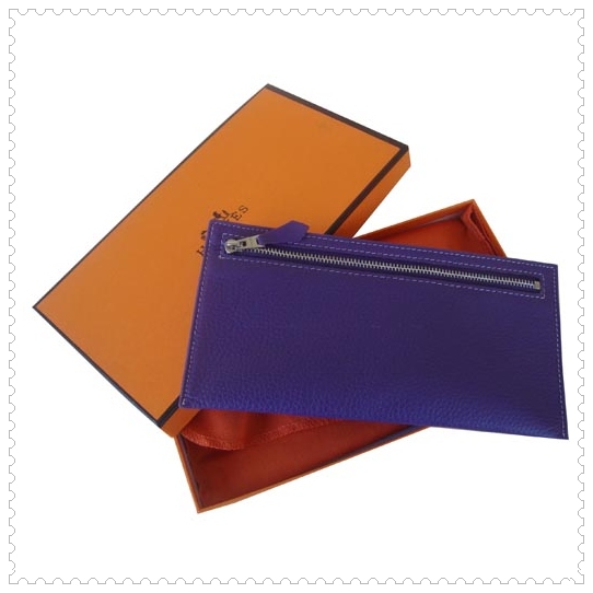 Hermes Zip Wallet Midnight Blue